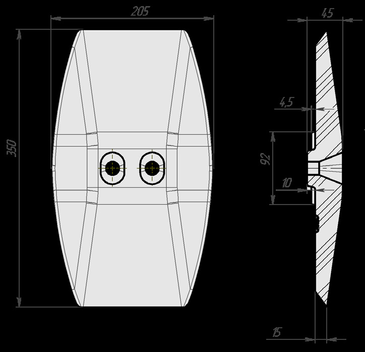 Лопатка змішувача асфальтного заводу Parker Plant (TDA – 49)